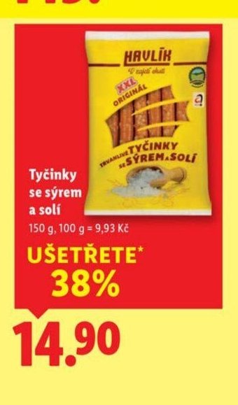 Tyčinky se sýrem a solí