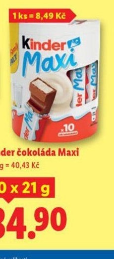 Kinder čokoláda Maxi