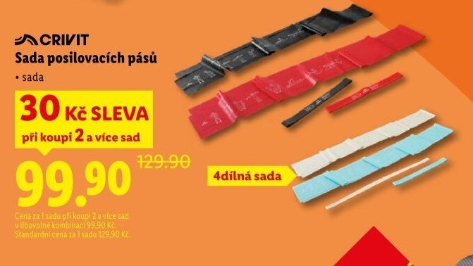CRIVIT Sada posilovacích pásů