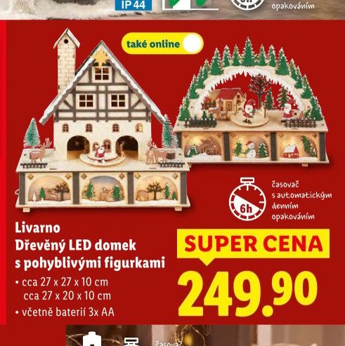 Livarno Dřevěný LED domek s pohyblivými figurkami