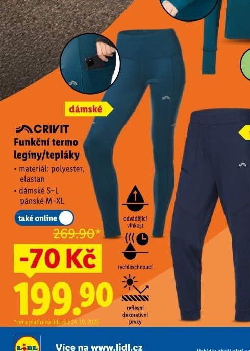 CRIVIT Funkční termo legíny/tepláky