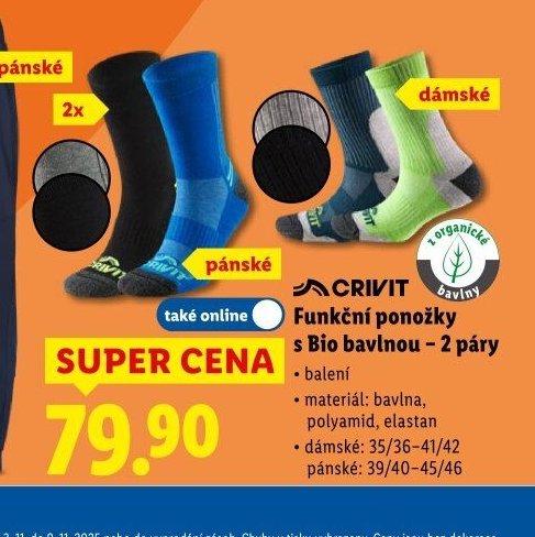 CRIVIT Funkční ponožky s Bio bavlnou