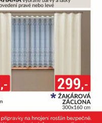 ŽAKÁROVÁ ZÁCLONA 300x160 cm