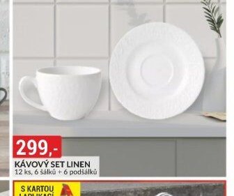 KÁVOVÝ SET LINEN 12 ks