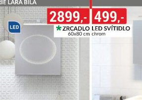 Zrcadlo LED svítidlo 60x80 cm