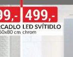 Zrcadlo LED svítidlo 60x80 cm chrom
