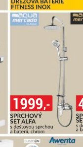Sprchový set Alfa s baterií, chrom