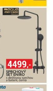 Sprchový set Eniro s baterií, černá