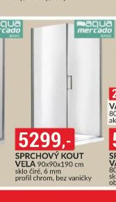 Sprchový kout Vela 90x90x190 cm