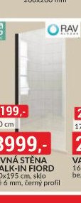 Pevná stěna Walk-in Fiord 100x195