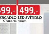 Zrcadlo LED svítidlo 60x80 cm chrom