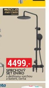 Sprchový set Eniro s dešťovou sprchou a baterií černá