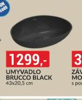 Umyvadlo Brucco Black 43x20,5 cm