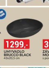 UMYVADLO BRUCCO BLACK 43x20,5 cm