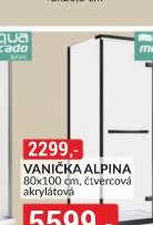 VANIČKA ALPINA 80x100 cm, čtvercová akrylátová