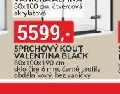 Sprchový kout Valentina Black