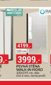 Pevná stěna Walk-in Fiord