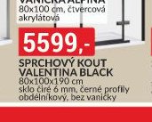 Sprchový kout Valentina Black