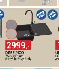 Dřez Pico 760x440 mm