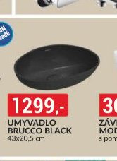 Umyvadlo Brucco Black 43x20,5 cm