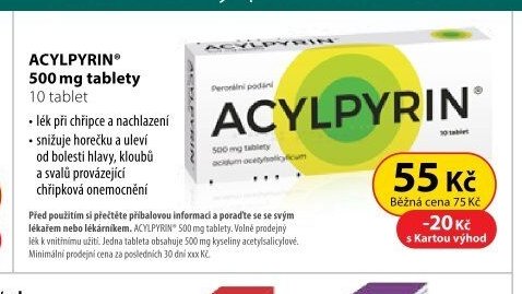 ACYLPYRIN 500 mg tablety