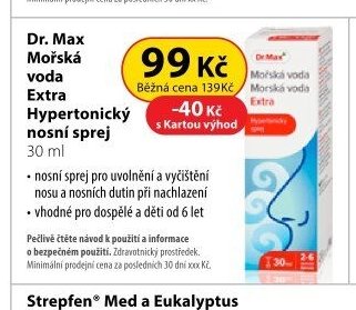 Dr. Max Mořská voda Extra Hypertonický nosní sprej