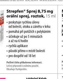 Strepfen Sprej 8,75 mg orální sprej