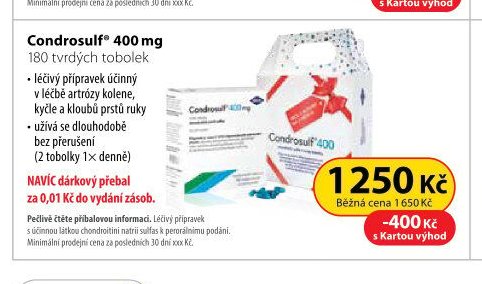 Condrosulf 400 mg 180 tvrdých tobolek
