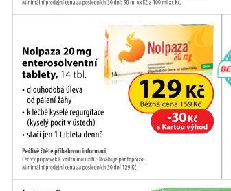 Nolpaza 20 mg enterosolventní tablety