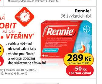 Rennie 96 žvýkacích tablet