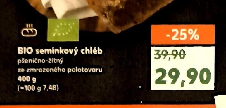 BIO seminkový chléb