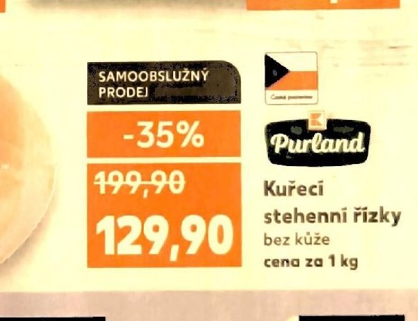Purland Kuřecí stehenní řízky bez kůže cena za 1 kg - Kaufland akcniletaky.com