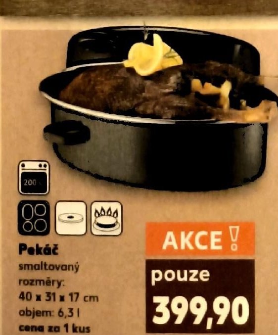 Pekáč smaltovaný 40 x 31 x 17 cm