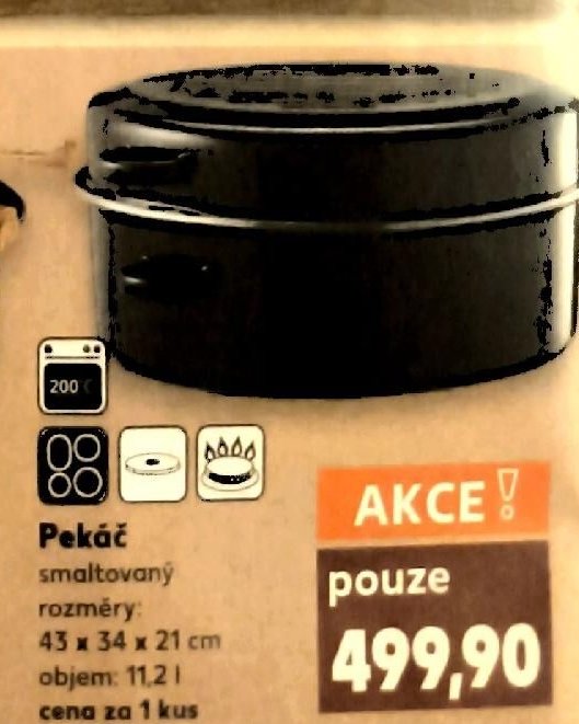 Pekáč smaltovaný 43 x 34 x 21 cm