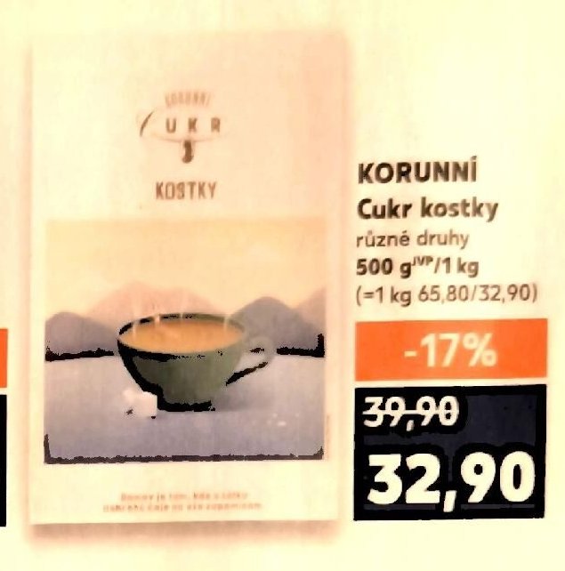 KORUNNÍ Cukr kostky