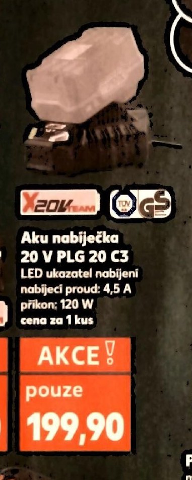 Aku nabíječka 20 V PLG 20 C3