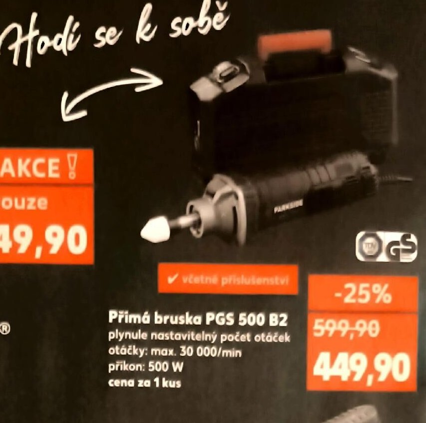Přímá bruska PGS 500 B2
