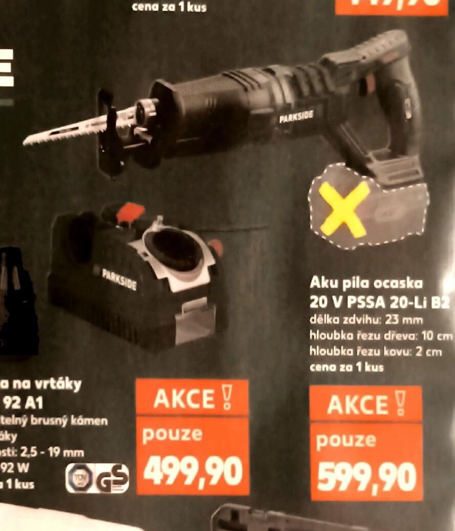 Aku pila ocaska 20 V PSSA 20-Li B2
