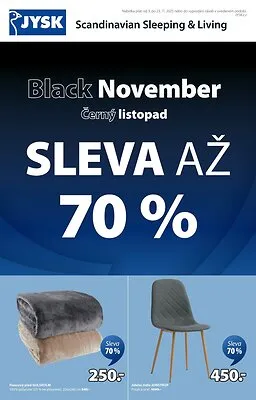akční leták Jysk 3.11.2025-23.11.2025