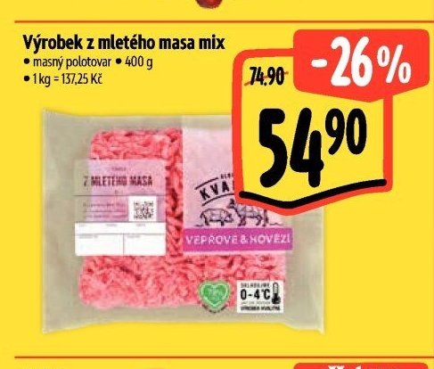 Výrobek z mletého masa mix