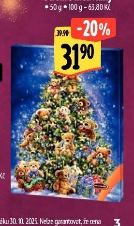 Adventní kalendář Strom s medvídky