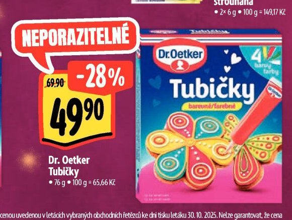 Dr. Oetker Tubičky