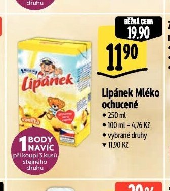 Lipánek Mléko ochucené