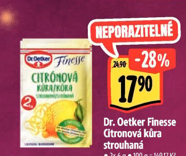 Citronová kůra Finesse Dr. Oetker