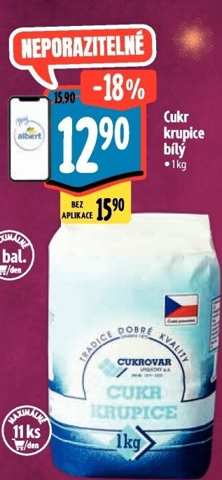 Cukr krupice Cukrovar Vrbátky