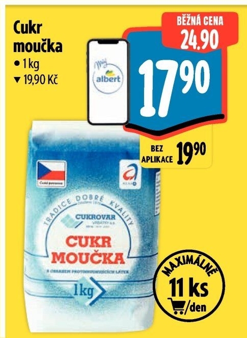 Cukr moučka Cukrovar Vrbátky