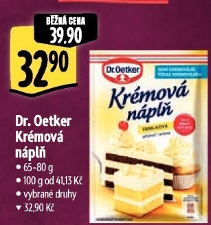 Krémová náplň Dr. Oetker
