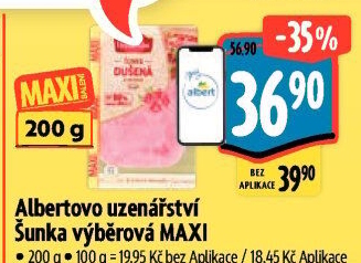Šunka výběrová dušená Albertovo uzenářství