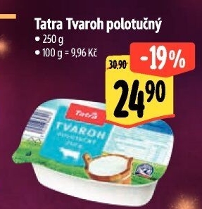 Tvaroh polotučný 3,5% Tatra