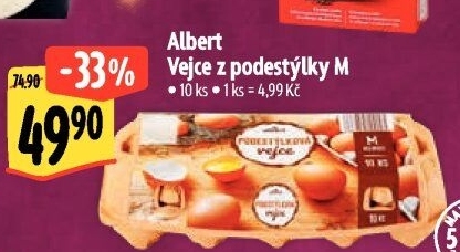 Vejce z podestýlky M Albert